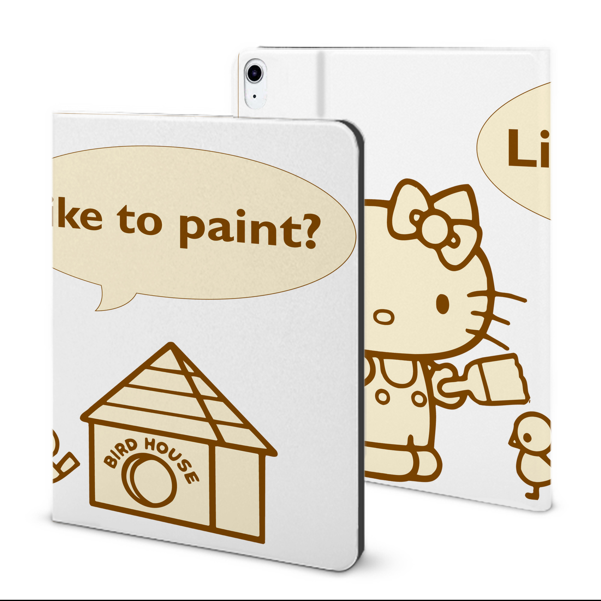 （画像用） Hello Kitty ハローキティ IPad ケース ブック型 PUレザー TPU 耐衝撃 軽量 薄型 ペン収納なし 全面保護 IPad 各モデル対応
